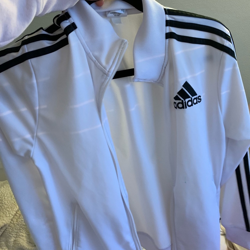 white adidas jacket